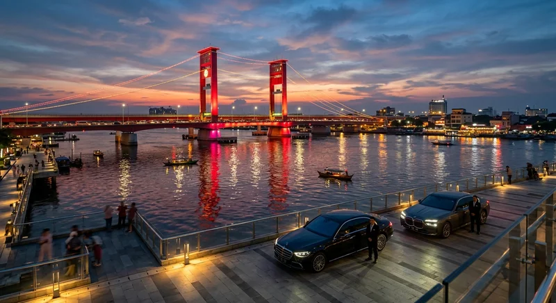 Ampera Bridge Sunset Palembang